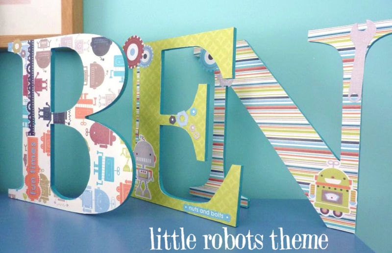 Handpainted And Decorated Wooden Letters Nursery Decor Boy How To Decorate Wooden Letters For Nursery